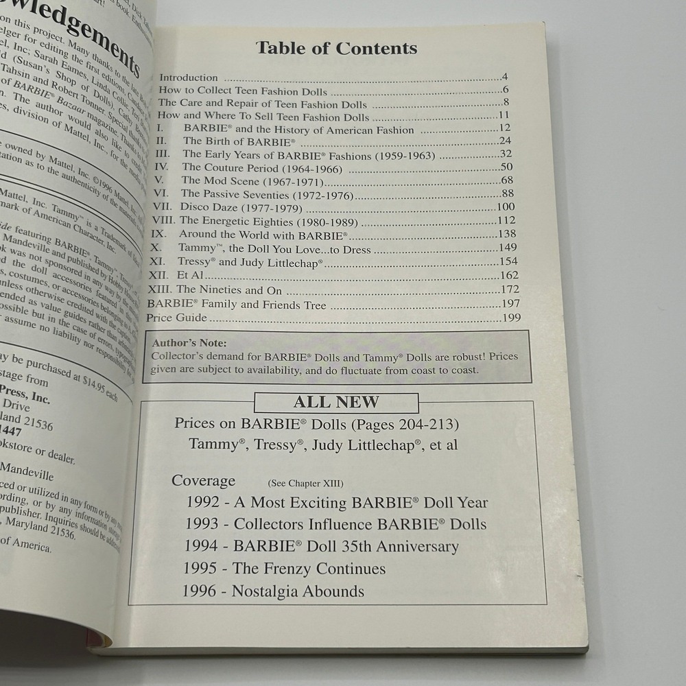 5th Doll Fashion Anthology and Price Guide Barbie Dolls Collectible Paperback 96 - Picture 9 of 9